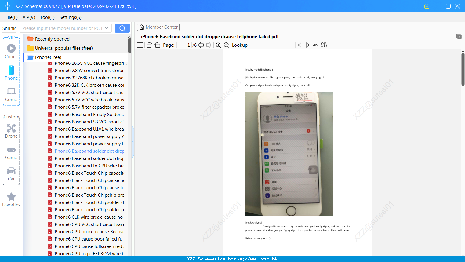IPhone6 Baseband Solder Dot Droppe Dcause Tellphone Failed